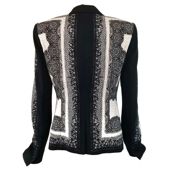 BCBGMaxAzria Brayden Slim-Fit Lace Print Blazer S - Picture 4 of 7